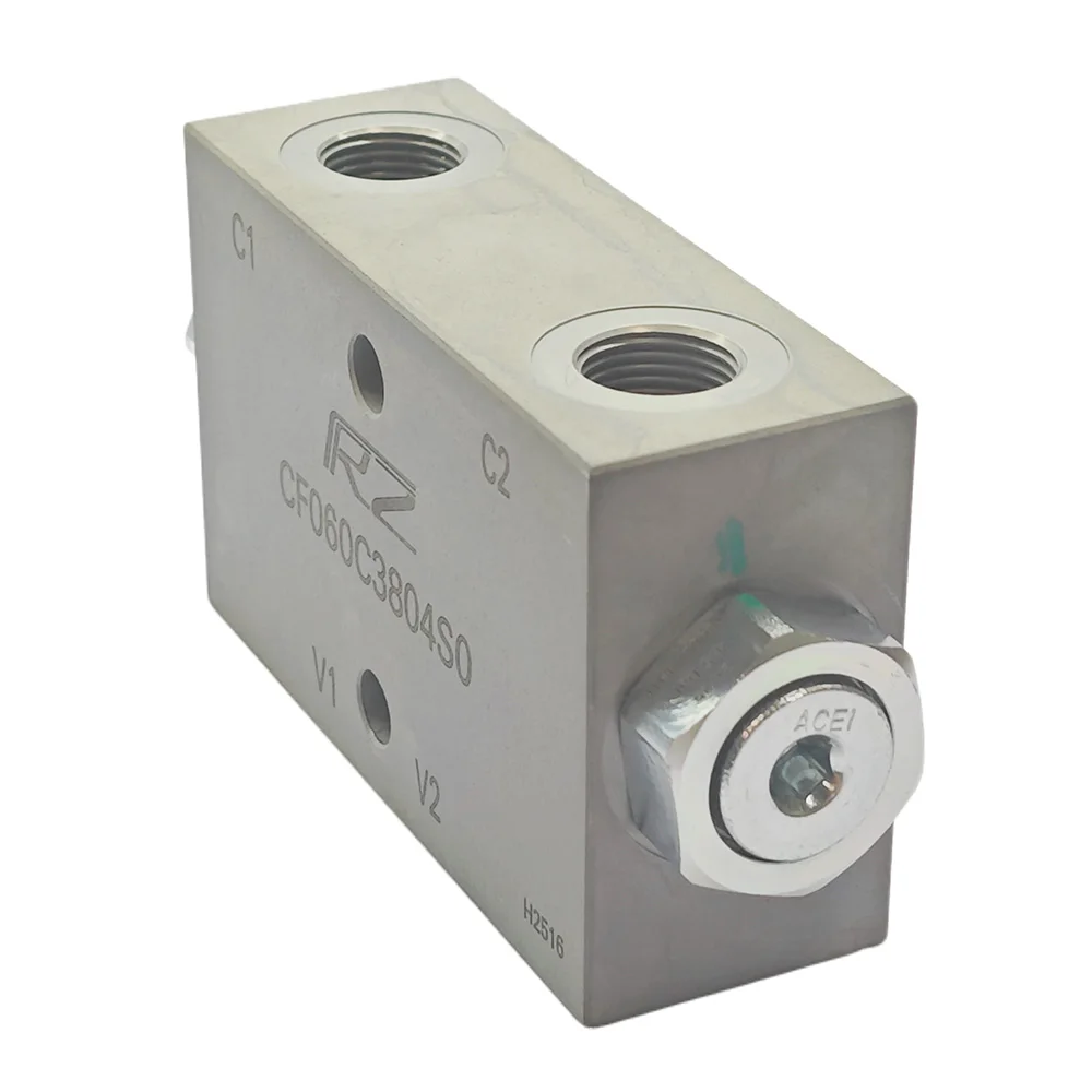 RZ Double Pilot Operated Hydraulic Four-Way Directional Control Valve Check Valves 3/8 Port Flange Installation 40gpm Flow Rate