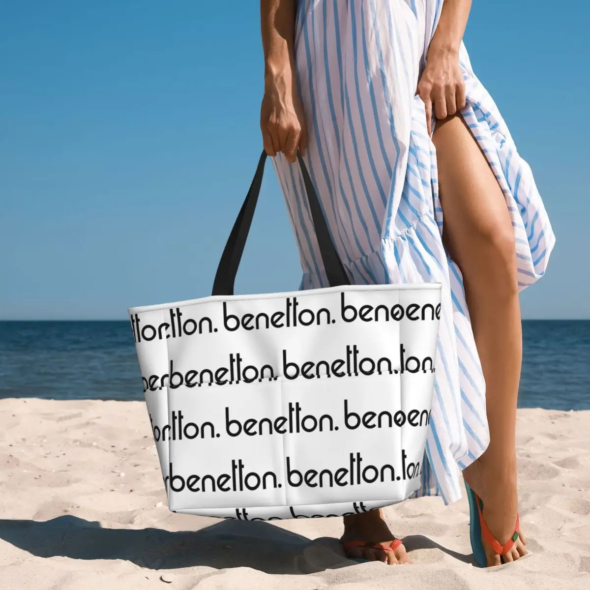 United Colors Of Benetton Beach Tote Bag Sport Gym Yoga Duffle Large Tote Bag Women Travel Bag Fitness bag view 6