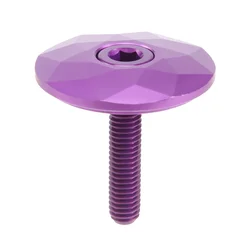 Bicycle Headset Cap MTB Road Bike Stem Headset Top Cap Cover with Screw for 28.6mm Fork Head Tube,Purple