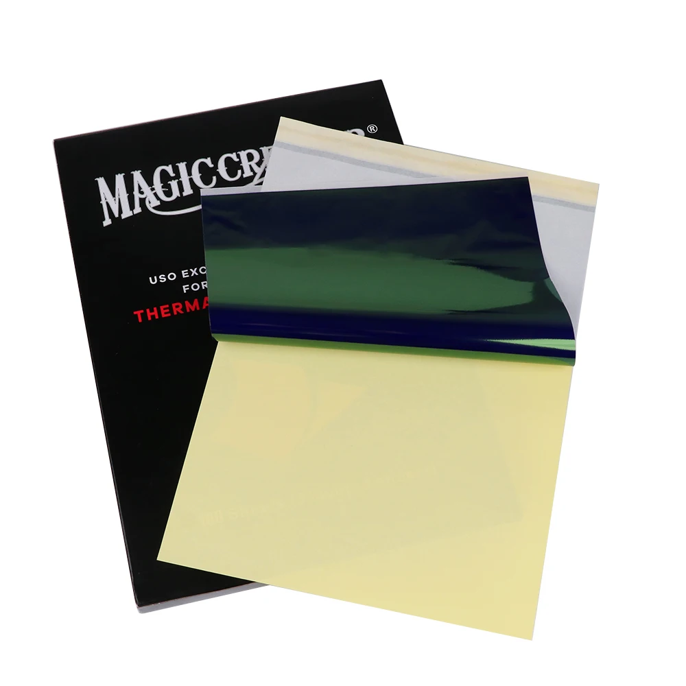 

20 шт./100 шт., бумага для переноса татуировок, размер А4, трафаретная бумага для татуировки, термокопировальная бумага для переносной машины, принтер, аксессуары для татуировок