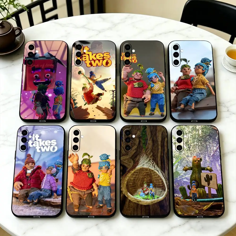 Game Takes I-It T-Two Phone Case For Samsung Galaxy A73,A72,A71,A70,A53,A52,A51,Others Soft Black Cover