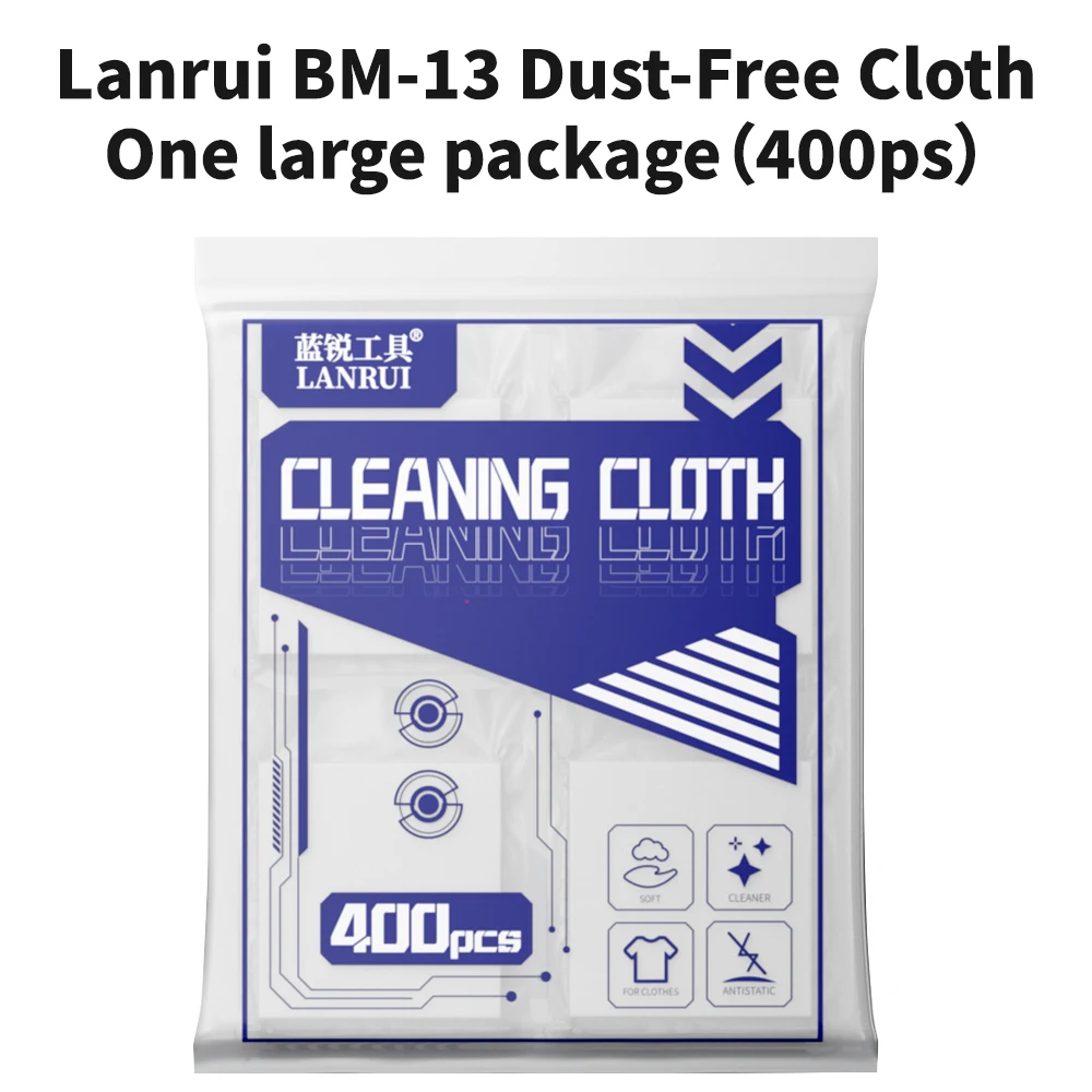

Lanrui BM-13 400PCS Dust-Free Cloth Multifunctional Cleanroom Wiper Cleaning Non Dust Clean Tool