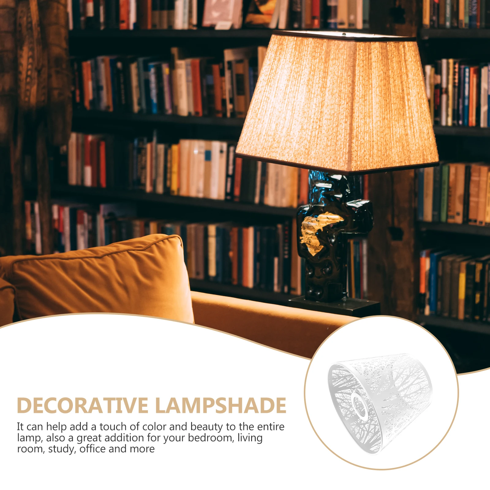 

E27 Lampshade White Metal Tree Shadow Cover Dust Proof Durable Crafted Table Lamp Cover Decorative Lighting Accessories