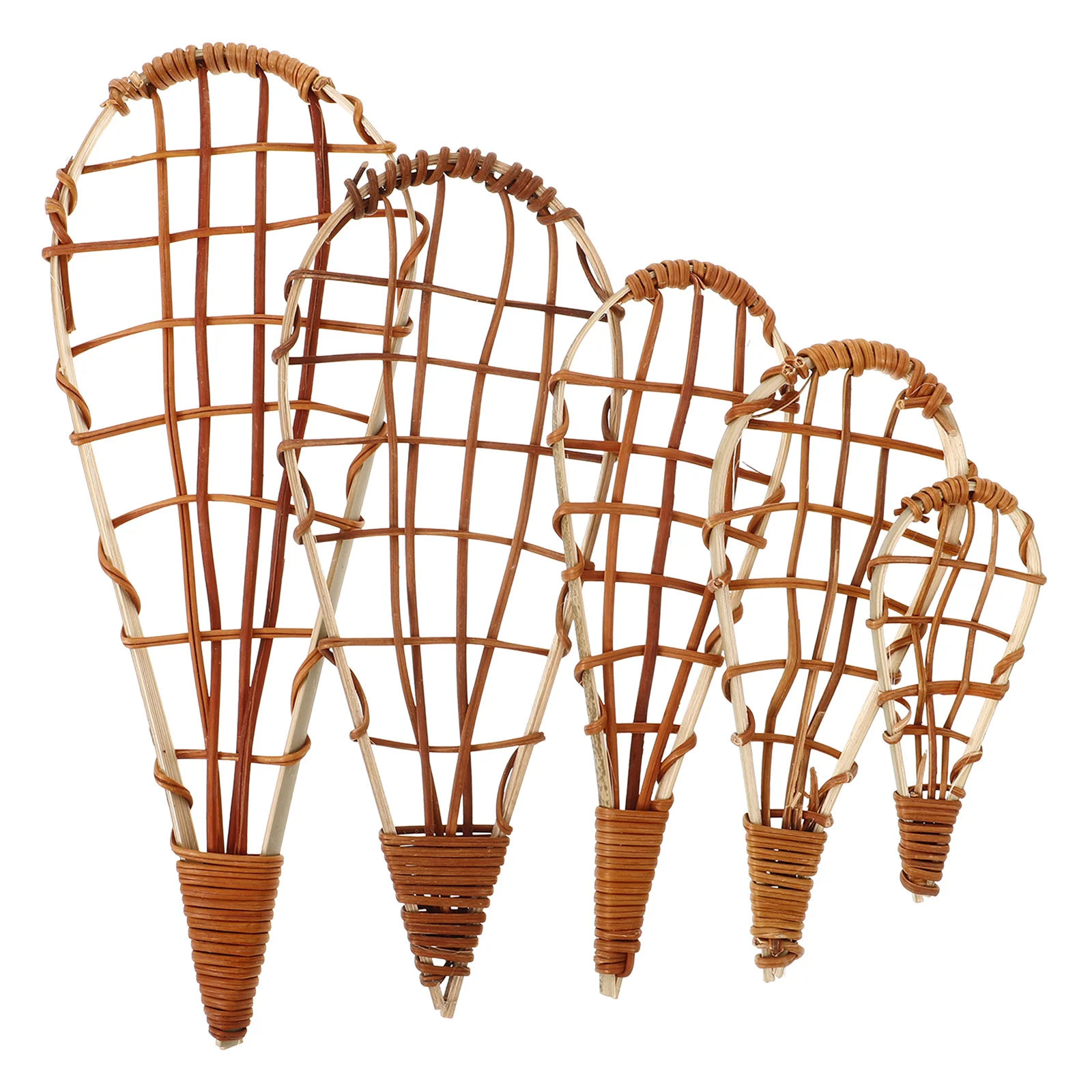 

5pcs Tennis Racket Hanging Ornament Mini Woven Christmas Decor For Tree Shelf Stair Handrail Xmas Party Props Xmas Tree