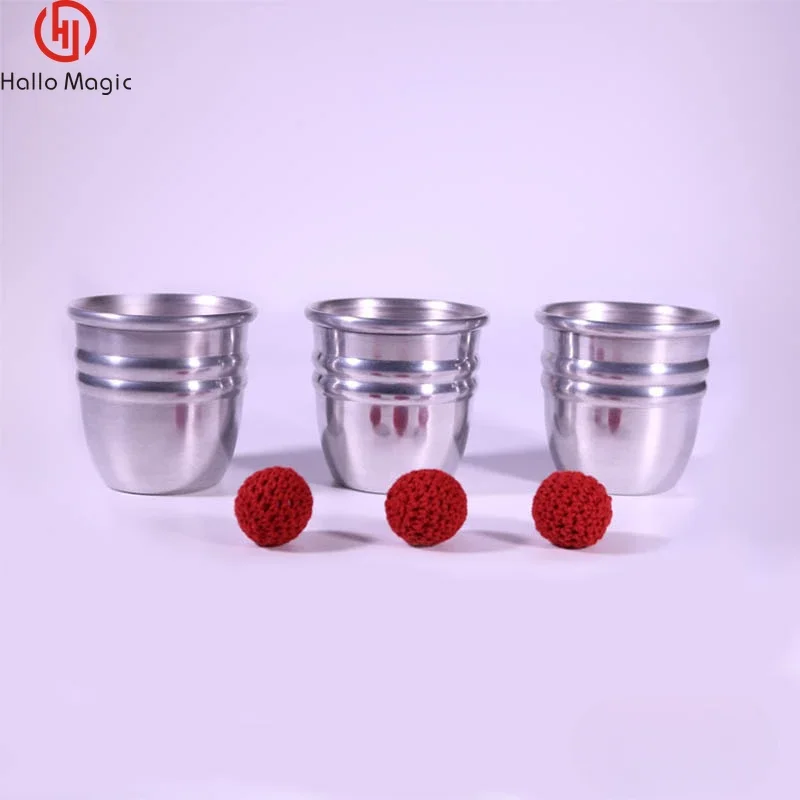 Super Aluminium Professional Cups and Balls Gimmick Props Magic Tricks Magician Close Up Illusion