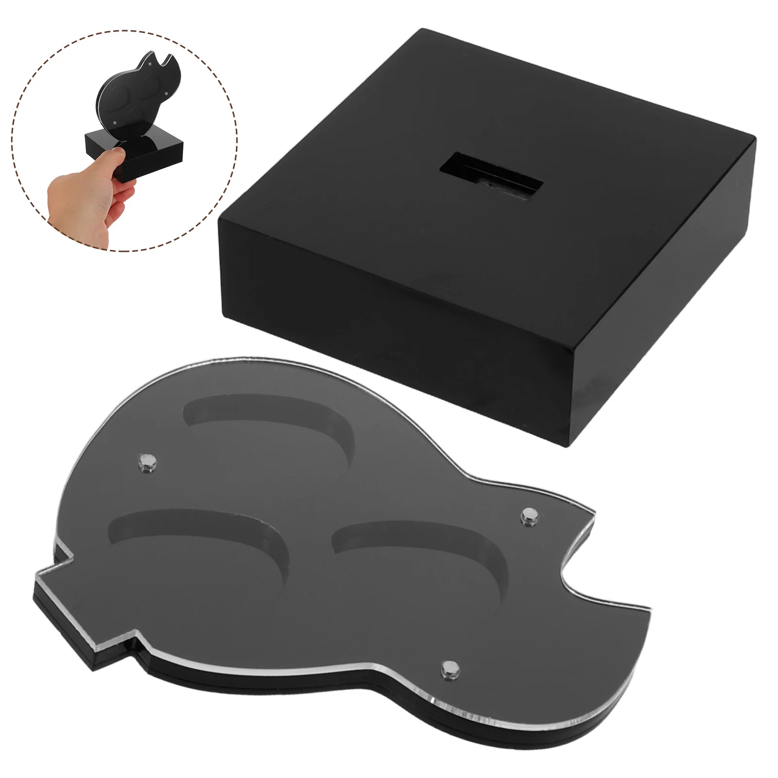

Acrylic Guitar Pick Storage Box Holder Organizer Display Stand Durable Stable Base Picks Container for Guitar Players Plectrum