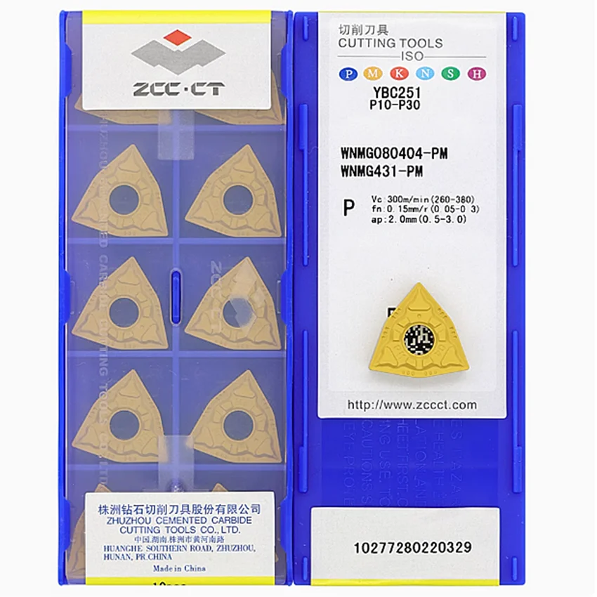 

WNMG080404-PM YBC251/WNMG080408-PM YBC251/WNMG080412-PM YBC251 ZCC.CT CNC blade carbide inserts turning tools inserts 10pcs/box