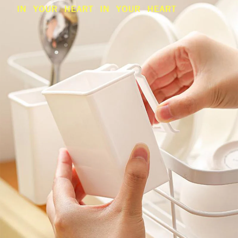 Kitchen Supplies Plastic Chopsticks Holder Basket Wall Hanging Cutlery Storage Box Kitchen Tableware Holder Spoon Drain Basket