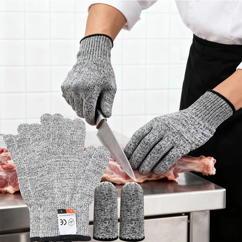 Level 5 Safety Security Protection Anti-Cut Gloves Stab Resistant Stainless Steel Wire Mesh Kitchen Cut-Resistant Work Gloves
