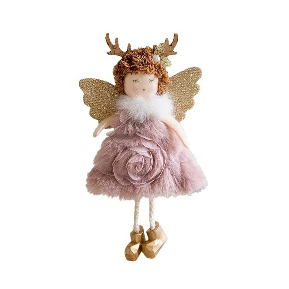 Angel Girl Christmas Angel Doll Old Man Snowman Drop Ornaments Plush Toy Pendant Party Gift Hanging Pendant Xmas Tree Pendant