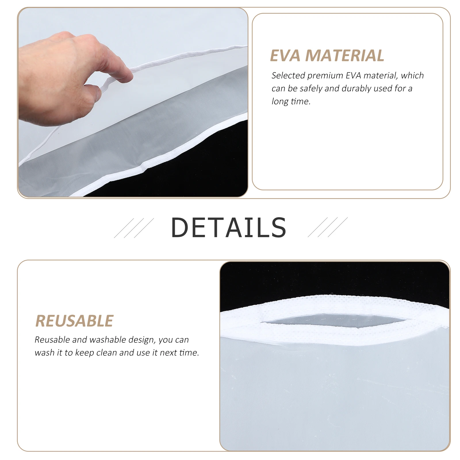

10pcs Dustproof Covers For Clothes Closet Home Wardrobe Storage Bags Reusable Translucent Eva Foldable Lightweight