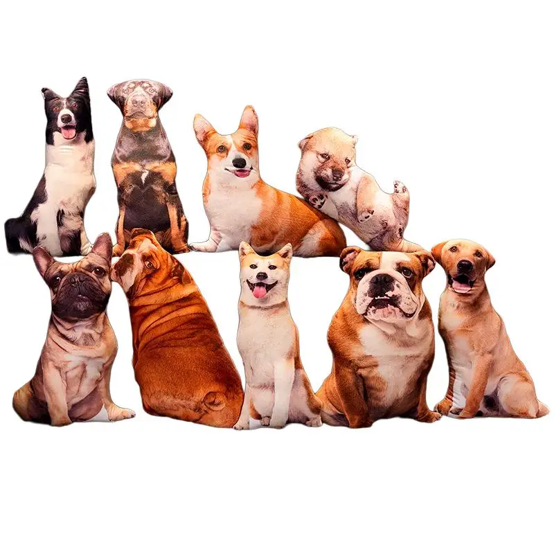 

Simulation Dog Plush Pillow Stuffed Soft Animal Cushion Shiba inu Labrador Sheepdog Rottweiler Corgi Bulldog Decoration Gift