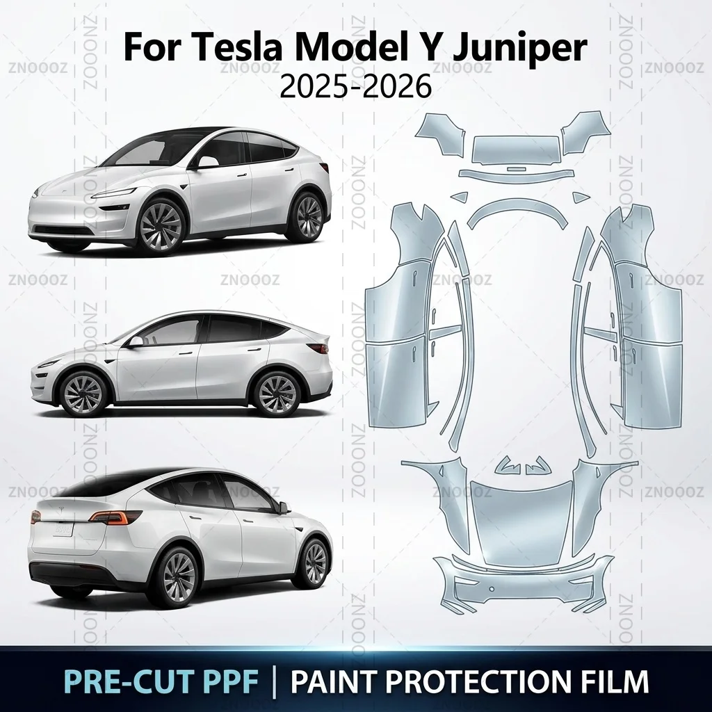 For Tesla Model Y Juniper 2025-2026 Precut PPF Anti-scratch TPU Self Healing Car Full Vehicle Glossy Clear Matte Black
