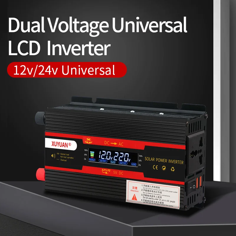 Portabel Car Inverter DC 12V 24V TO AC 220V Modified Sine Wave Inverter 6000W 4000W 3000W Voltage Transformer Converter