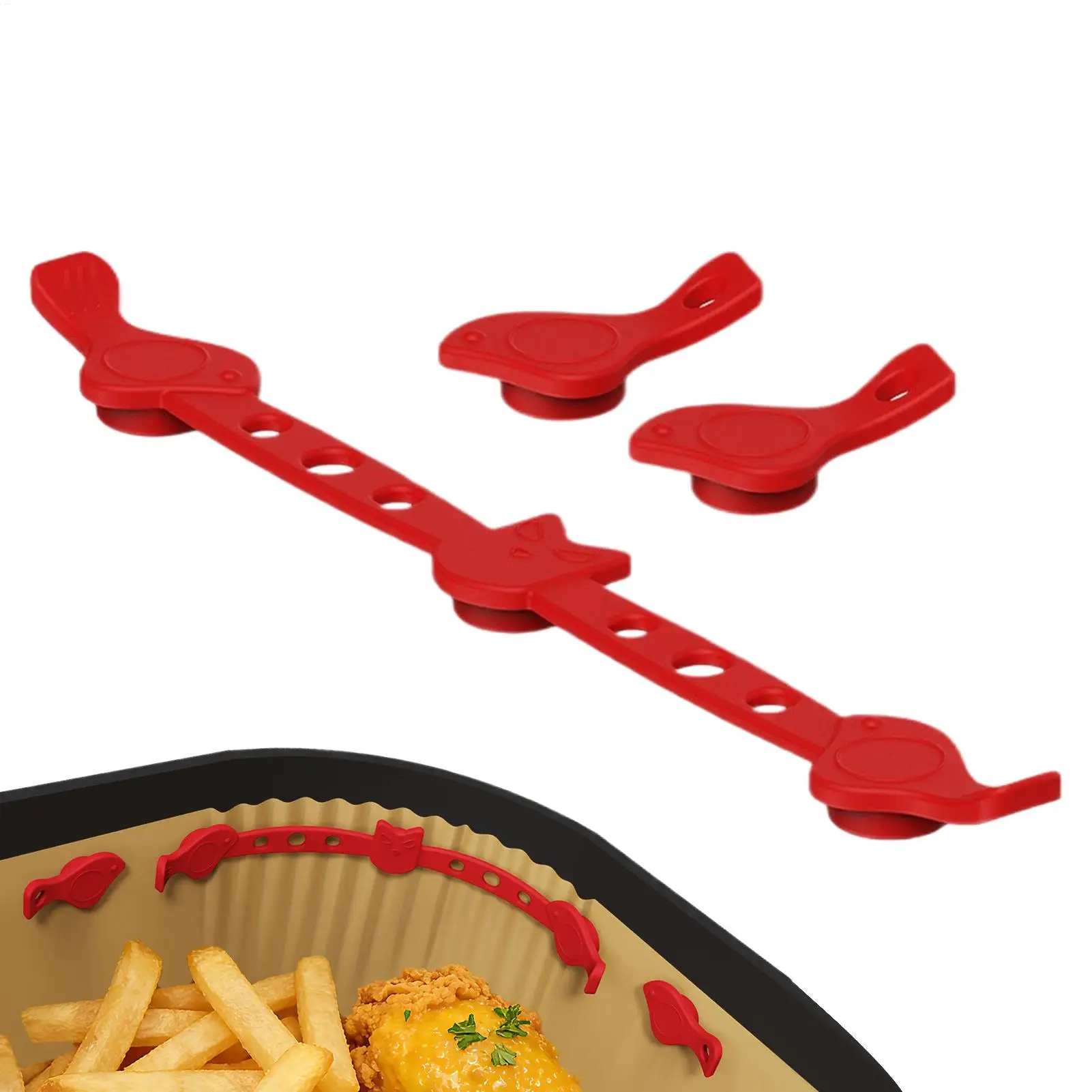 Air Fryer Magnets Non-stick Silicone Heat Resistant Air Fryer Parchment Paper Liner Magnets for Kitchen Restaurant Party