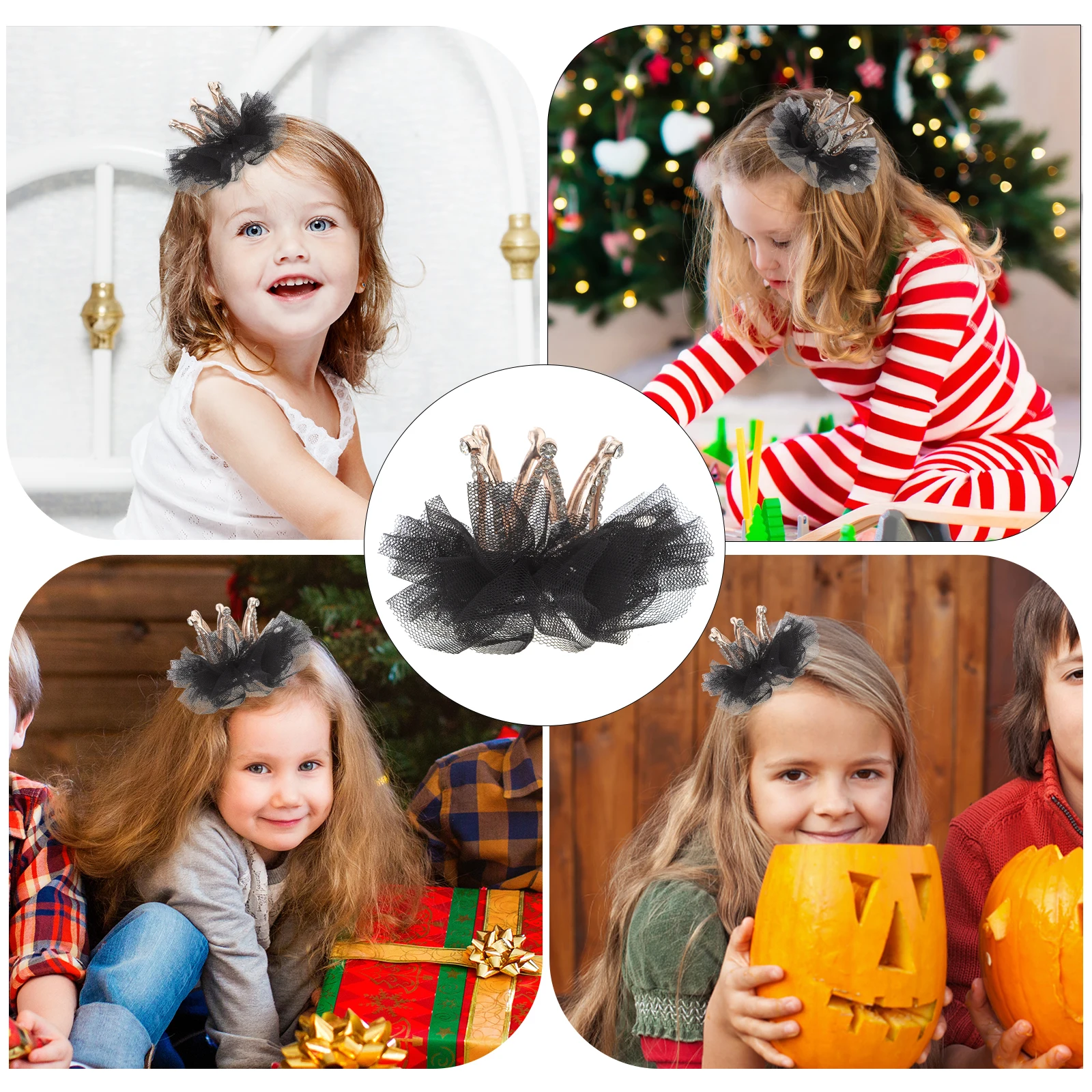 1개 크라운 헤어 클립 딥 핑크 라인스톤 바비핀 앞머리 클립 스타일리시 헤어 장식용 바비핀