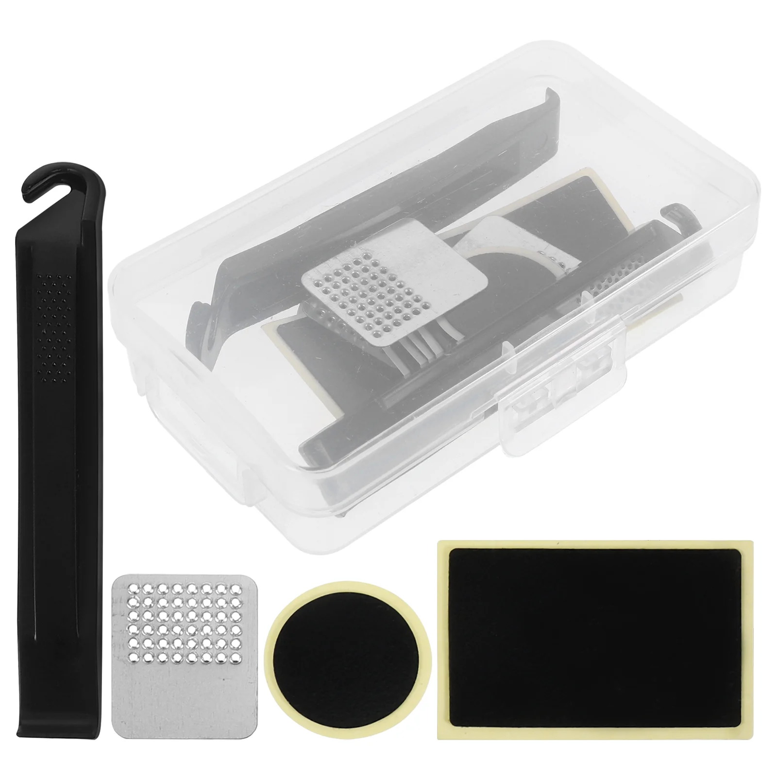 

Tool Set Glueless Tire Patch Kit Plastic Inner Tube Repair Patches Bike Tire Levers Motorcycle Maintenance