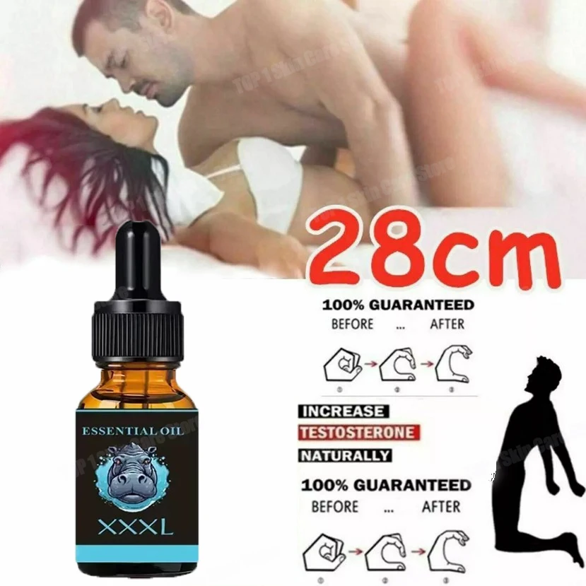 Penis Permanent Thickening, Increase XXL Growth Enlargement Massage Men\'s Cock Erection Lubricant Plant Extracts Massage Oil