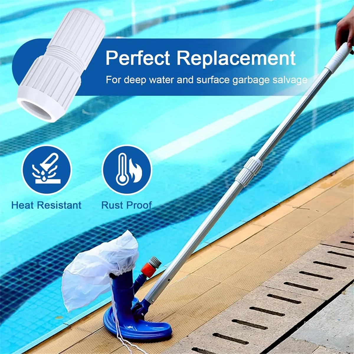 SMIEA 2Pcs Pool Telescoping Pole Cam Lock Replacement 2Pc, EZ Lock Cam for Telescopic Swimming Pool Poles