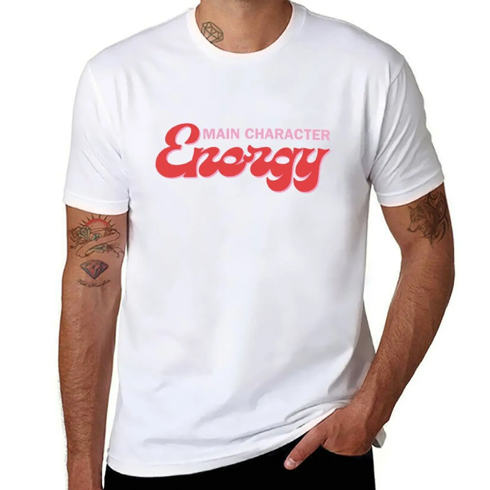 

Main Character Energy T-Shirt anime tshirt t shirts for man pack cotton anime t shirts oversize T-Shirt