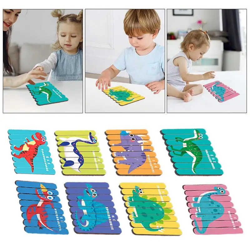 8PCS Puzzle di apprendimento educativo Giocattolo Ordinamento dei colori degli animali Gioco di abbinamento Puzzle in età prescolare Attività di apprendimento Giocattoli per bambini Età