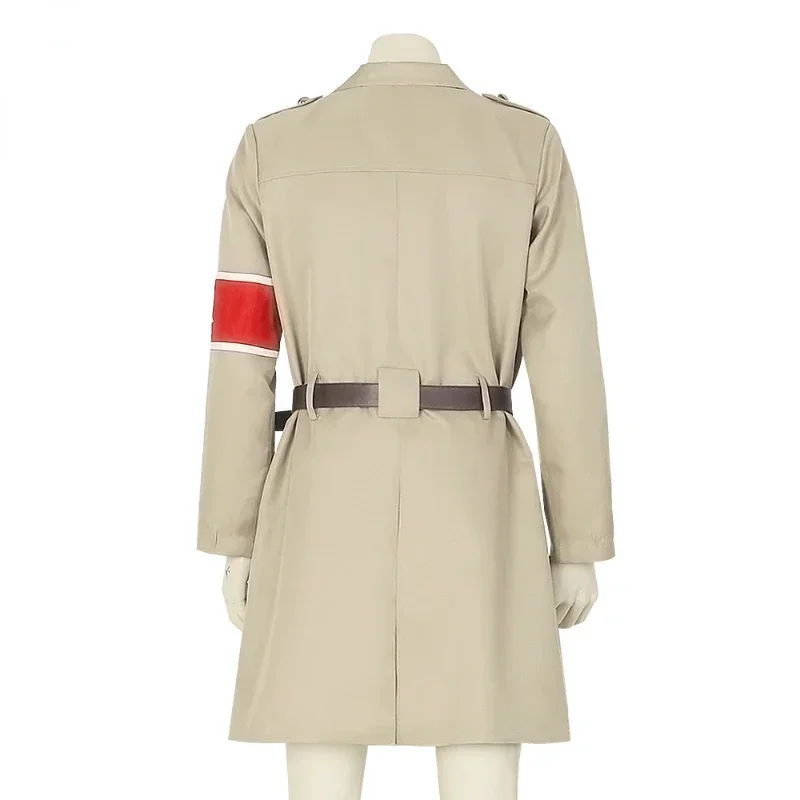 Kyojin Cospaly Costume Marley Military Officer Scout Regiment Levi Eren Coat Suit Unisex