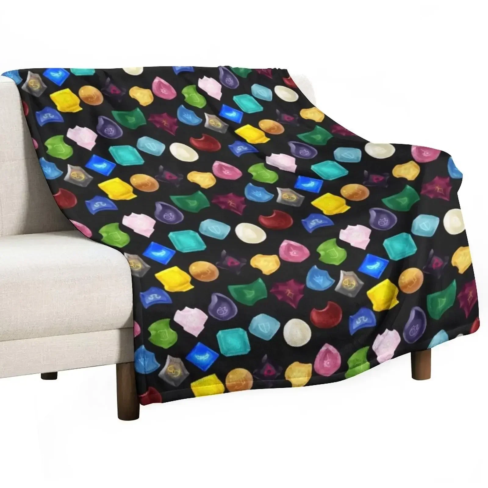 All the Soul Stones Throw Blanket blankets and throws Personalized Gift Bed Fashionable Blankets