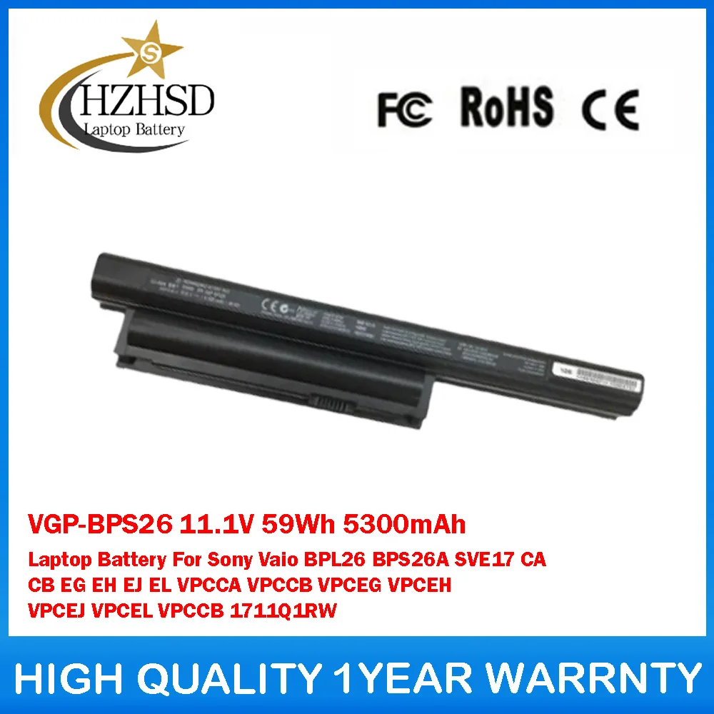 

VGP-BPS26 11,1 В 59 Втч 5300 мАч Аккумулятор для ноутбука Sony Vaio BPL26 BPS26A SVE17 CA CB EG EJ EL VPCCA VPCCB VPCEG VPCEH VPCEJ VPCEL