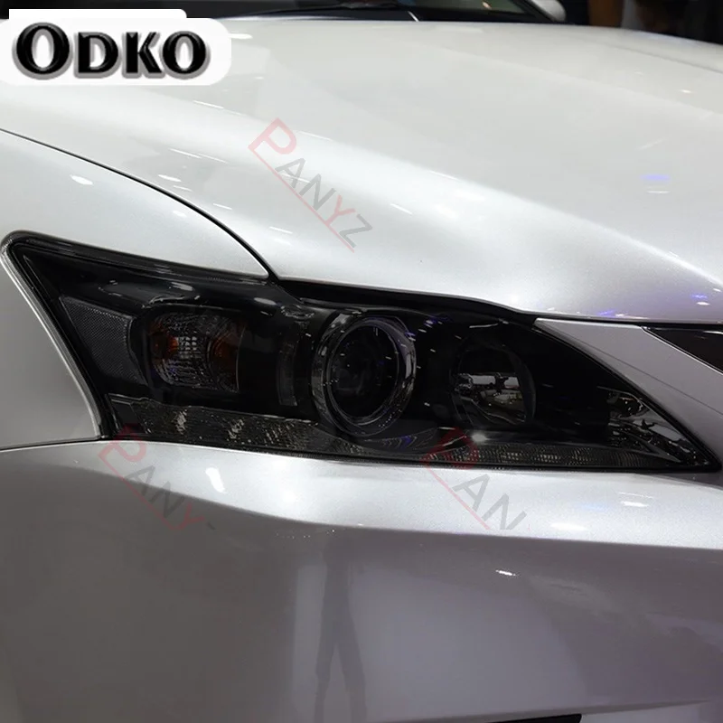 2 Pcs For Lexus CT CT200h 2011-2020 Car Headlight Protective Film Vinyl Protection Transparent Black TPU Protective