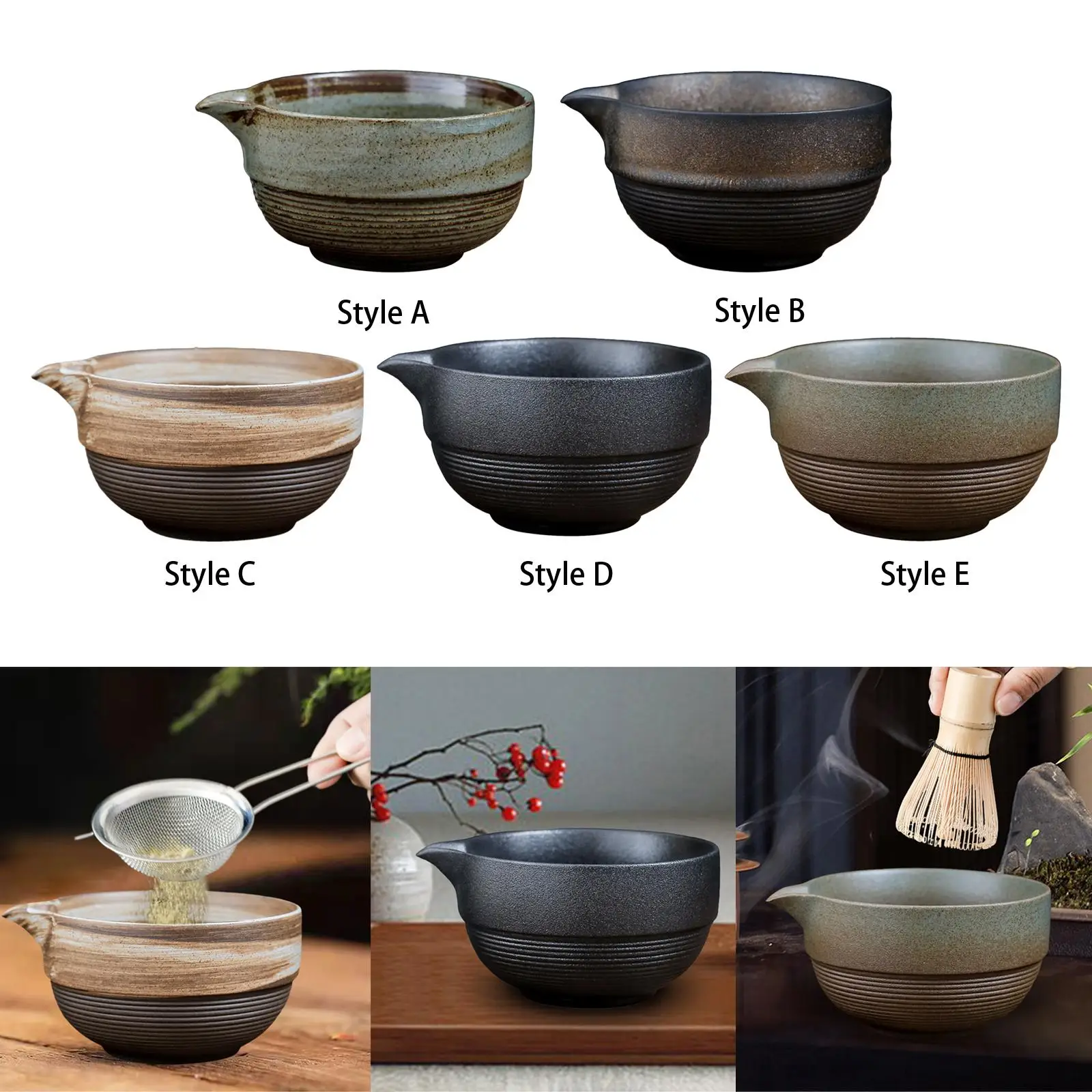 

Porcelain Matcha Mixing Bowl Handmade Green Tea Cup for Family Ceremony Japanese Matcha Preparation Friends Best Gift