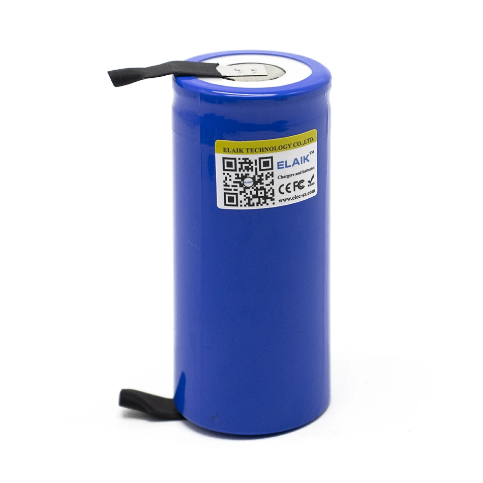 ELAIK 3.2V 32700 6500mAh LiFePO4 Battery 35A Continuous Discharge Maximum 55A High power battery+DIY Nickel sheets