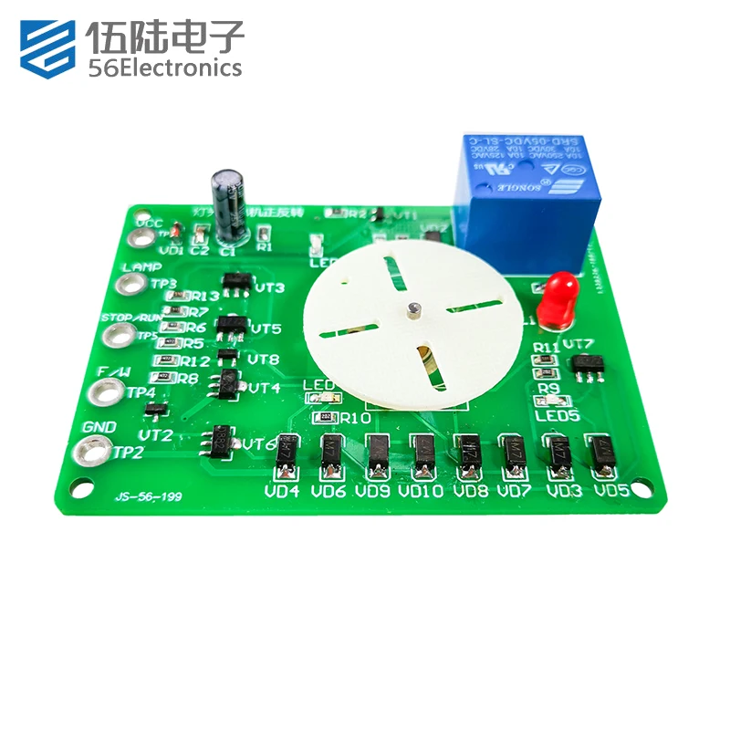 Iluminação eletrônica e Kit Motor, Frente e Reverso, Kit Competição, Eletrônica, Peças de solda, Testing Board, DIY