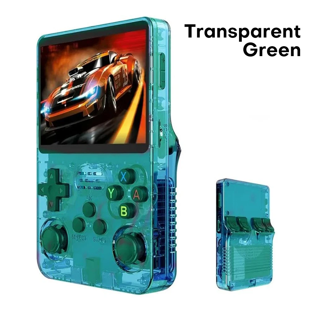 XISKT R36S Retro Handheld Videospielkonsole Linux System 3,5'' IPS Bildschirm 64/128GB RK3326 Chip 15000+Spiel Tragbarer Taschenspiel-Player 10