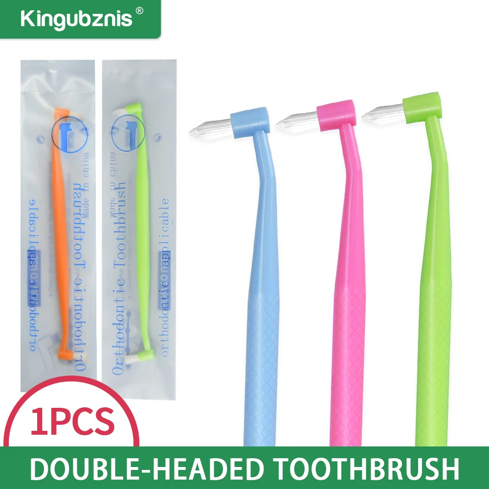 Orthodontic Toothbrush Single Bundle Brush Double Head Teeth Interdental Wisdom Teeth Brush Soft Bristle Braces Cleaning Cat Bru