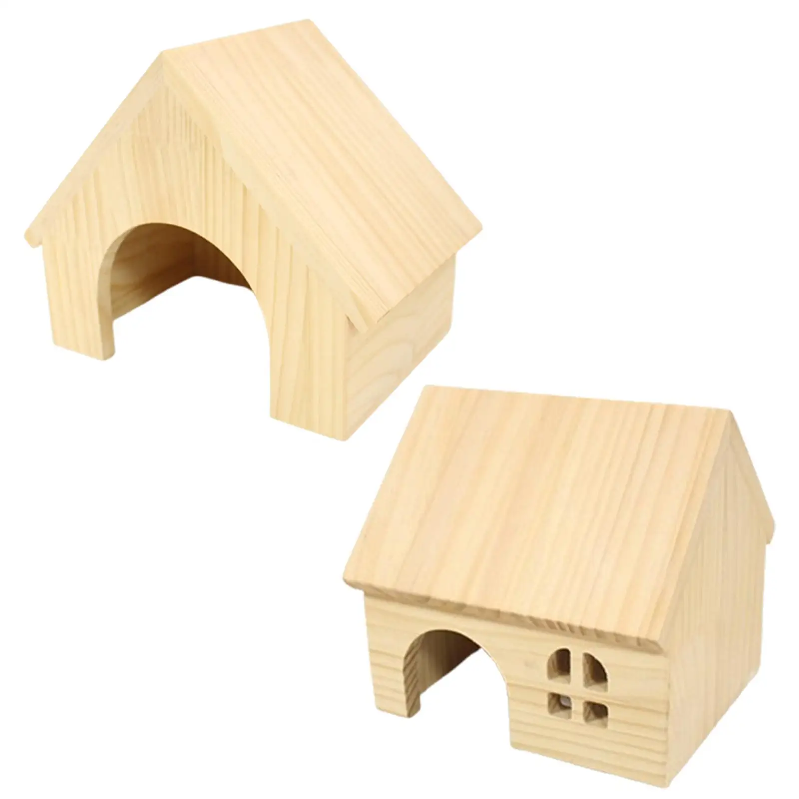 Casa de madera para hámster, cabina oculta, casa para mascotas, hábitat de madera para mascotas, suministros de decoración para ratones, hámster, Chinchilla, Lemmings, rata