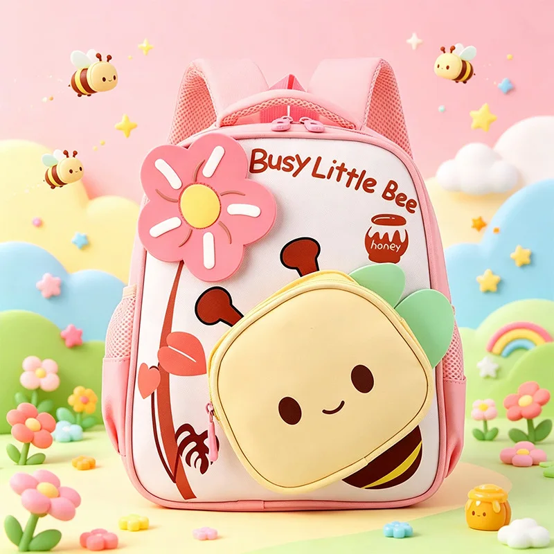 Kids Stuff Cute Bee Style Backpack Kids School Bag Fashion Anti-loss Large Capacity Handbag Children Girls Bag