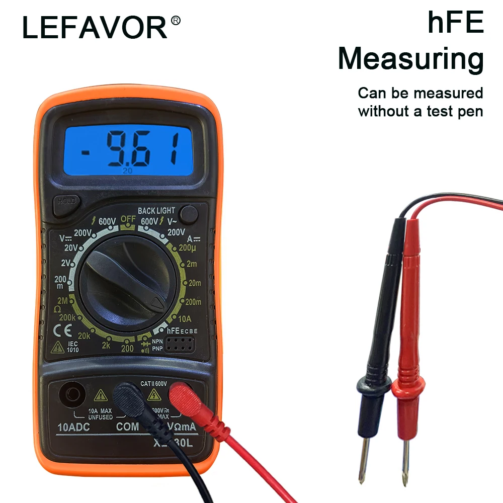 Xl830l Vc830l Handheld Digitale Multimeter Lcd Backlight Draagbare Ac/Dc Ammeter Voltmeter Ohm Spanning Tester Meter Multimetro