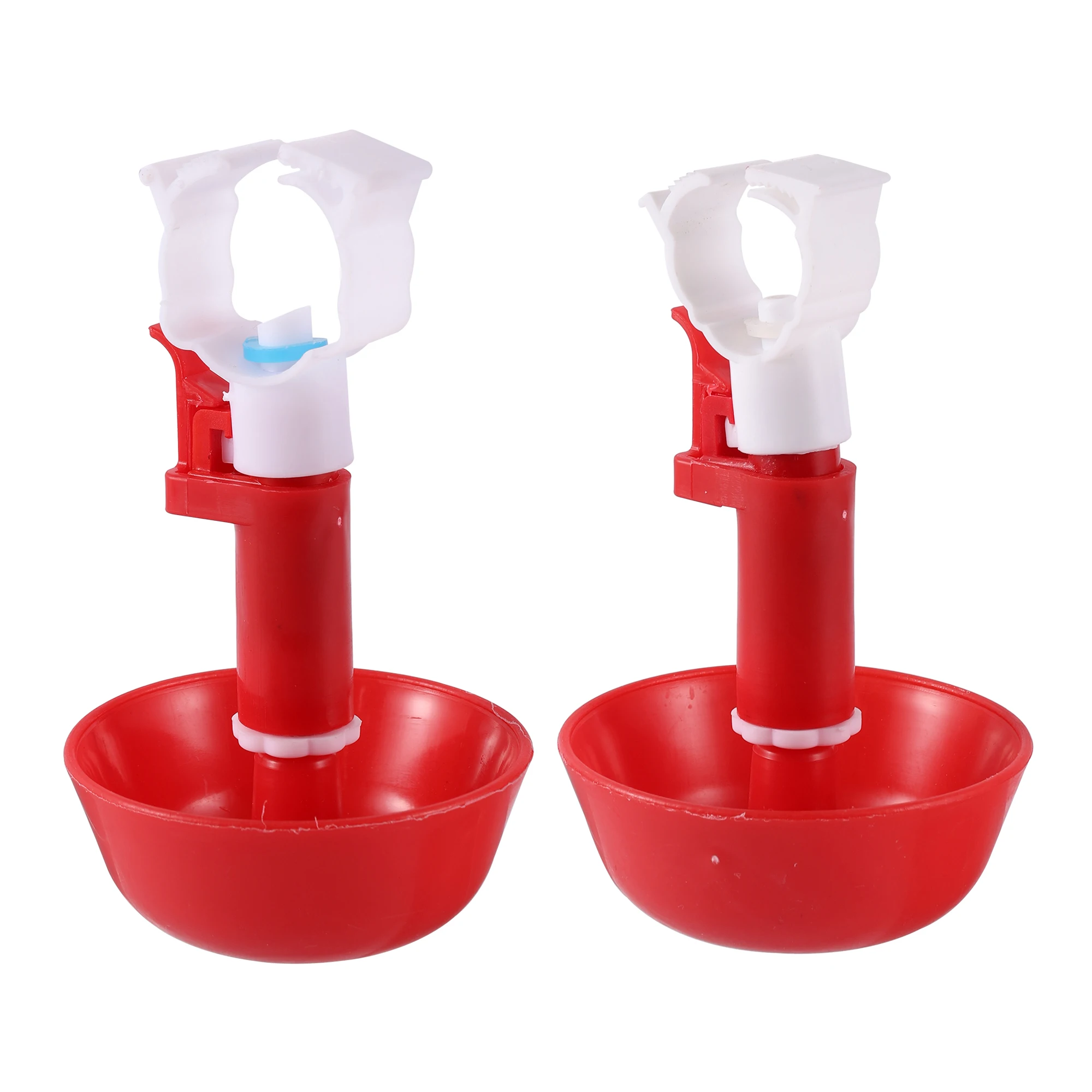 Automatic Chicken Water Nipple Drinker Bird Coop Feeder Chicken Red Waterer Hanging Cup Poultry Farm Drinker Poultry Tools 5 Pcs