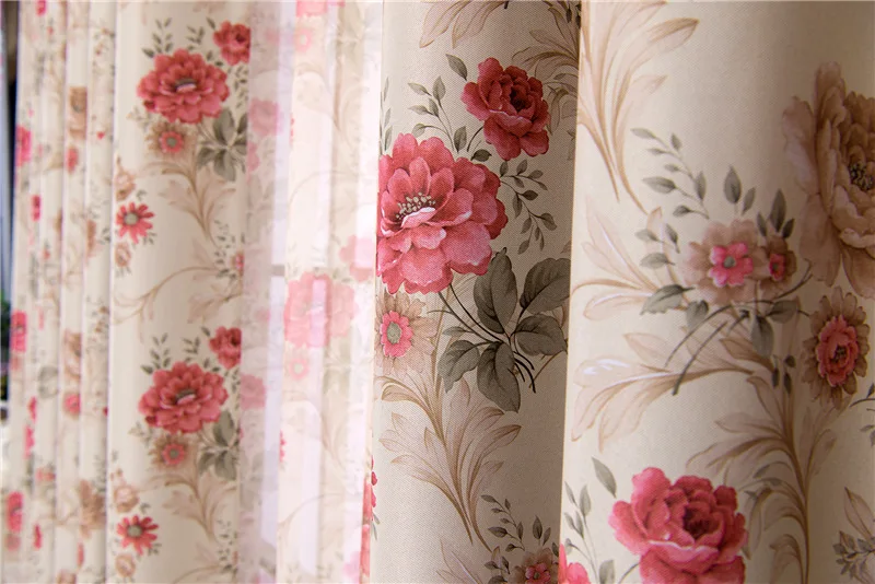 1PC Huatianyuan Series Flower Black Silk Shading Fabric Living Room Bedroom Balcony Curtains