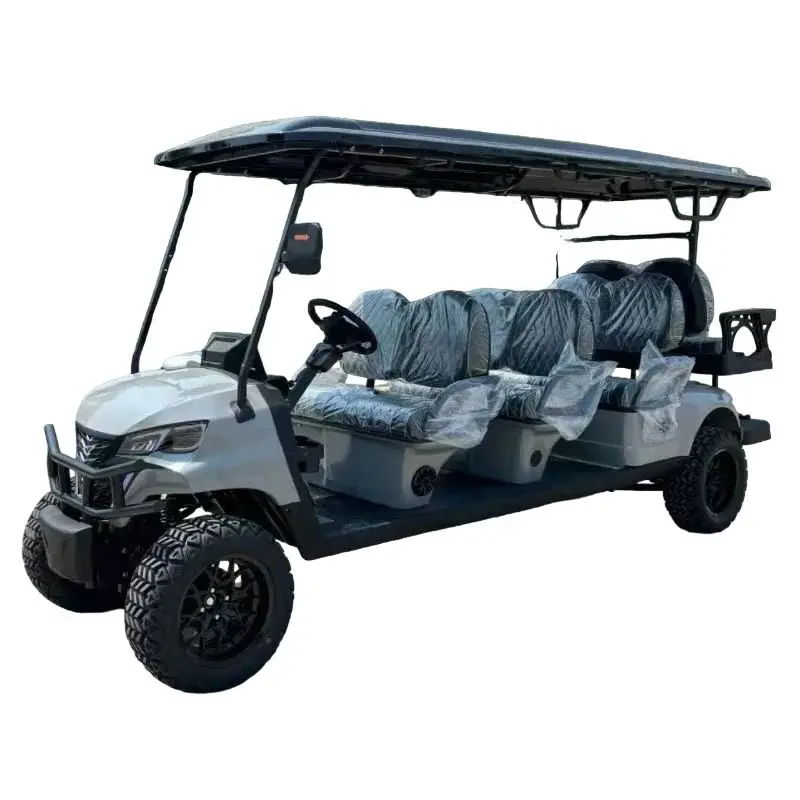 CE Certified 2 4 6 Seater Electric Golf Cart 72V Lithium Battery Best New Model D Type Electric Golf Cart 5KW Motor Hunting Cart