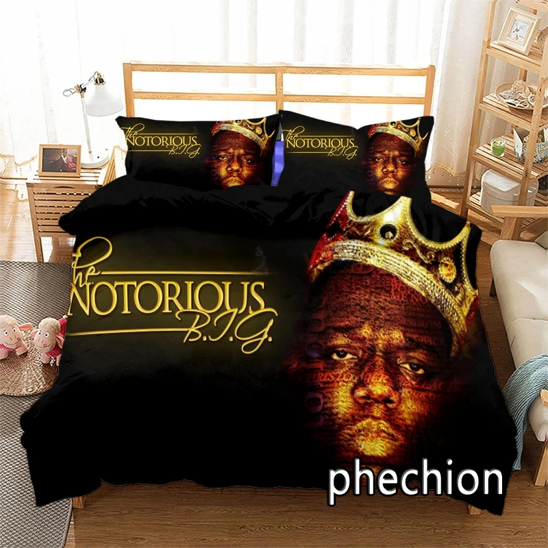 New Rapper B.I.G Biggie 3D Printed Bedding Set Duvet Covers Pillowcases Comforter Bedding Set Bedclothes Textile Home N26