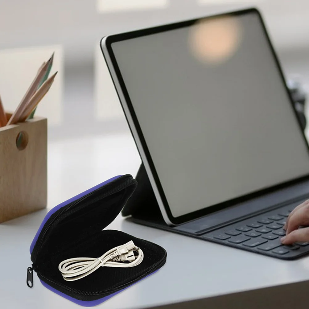 

2 pcs Portable Storage Box for Earphones Cable ganizer Travel Accessories Bag Hard Case for Headphone Data Cord Storage Device