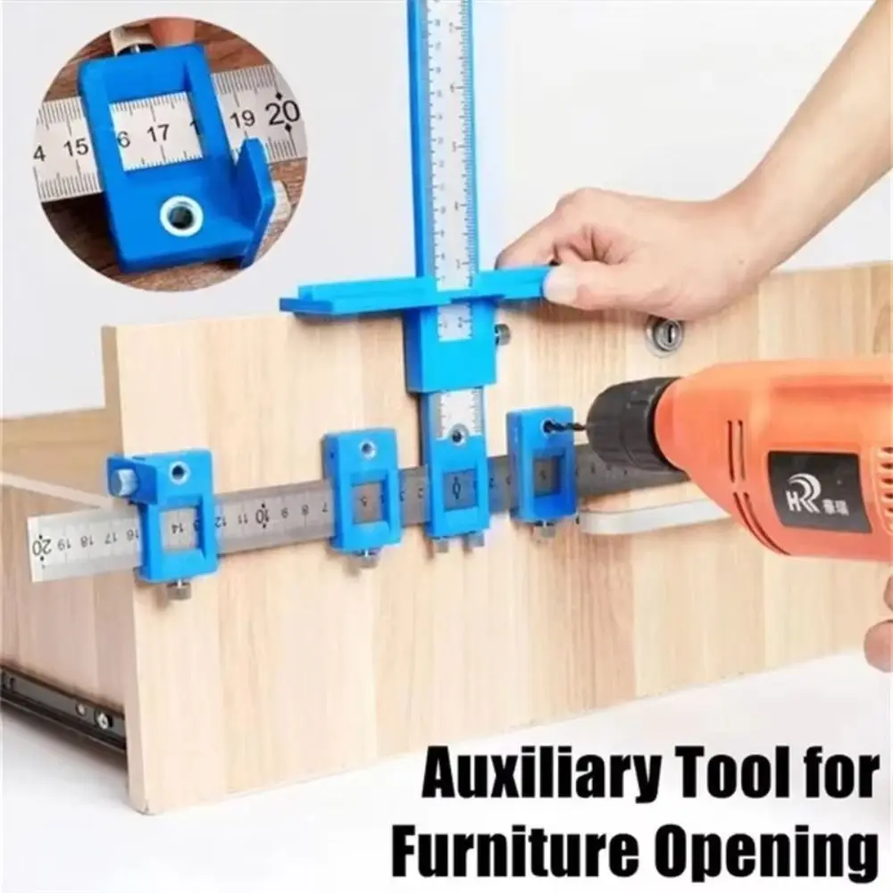 Woodworking Corrosion Resistant Drill Guide High Strength Precision Hole Punch Jig Hardness Adjustment Center Drill Bit Hardware