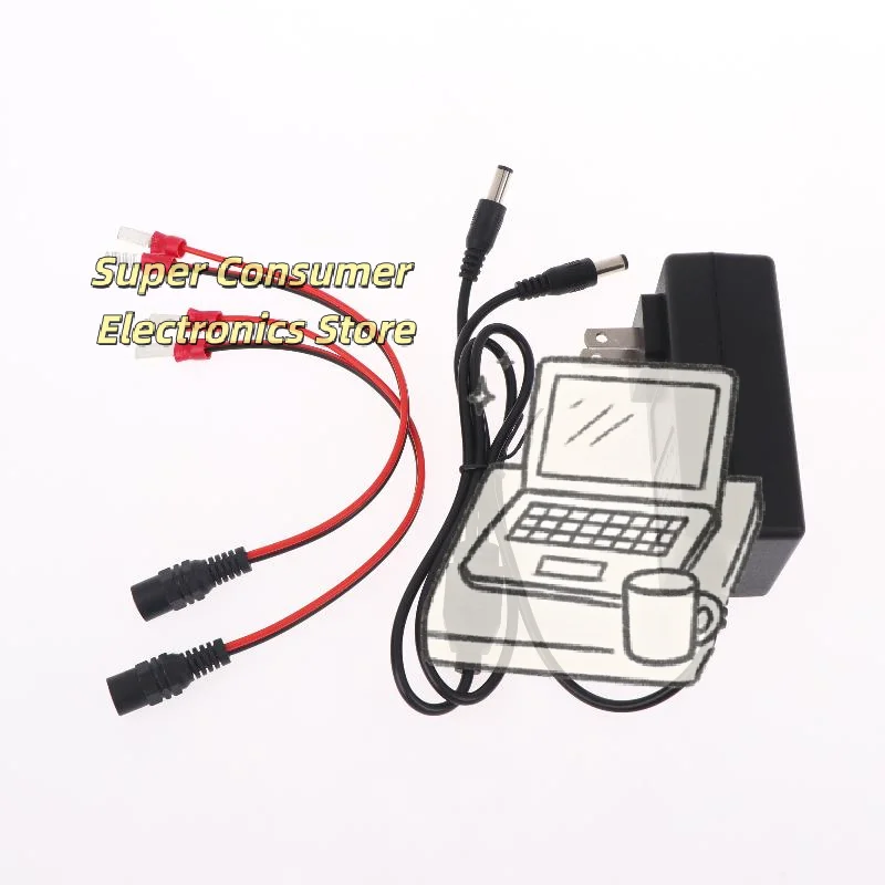 Portable Dual-head Lithium Battery Charger Overload Protection 18V 21V 24V Fireproof Material for Home Safe Charging