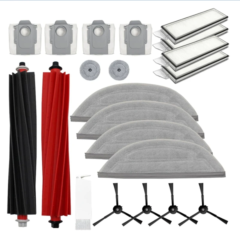 

Spare Parts For Roborock S8 Maxv Ultra - Accessory Set With Side Brushes, Main Brushes, Filters, Dust Bags, Side Cloths