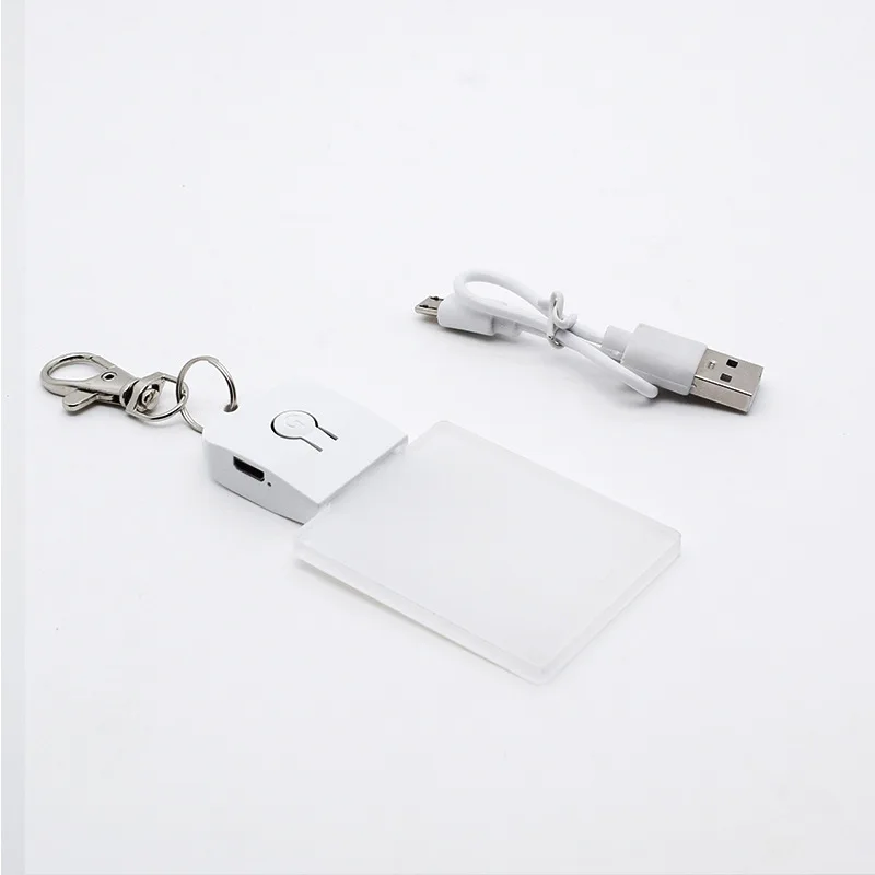 Sublimation Blank Led Light Keychains Creative Acrylic KeychainSmall Night LightFor Custom Gift DIY Crafting