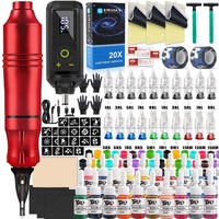 Professional Tattoo Machine Full Set Rotary Tattoo Machine Pen Kit Makeup Cartridge Needles Inks Skin for Tattoo Beginner Artist