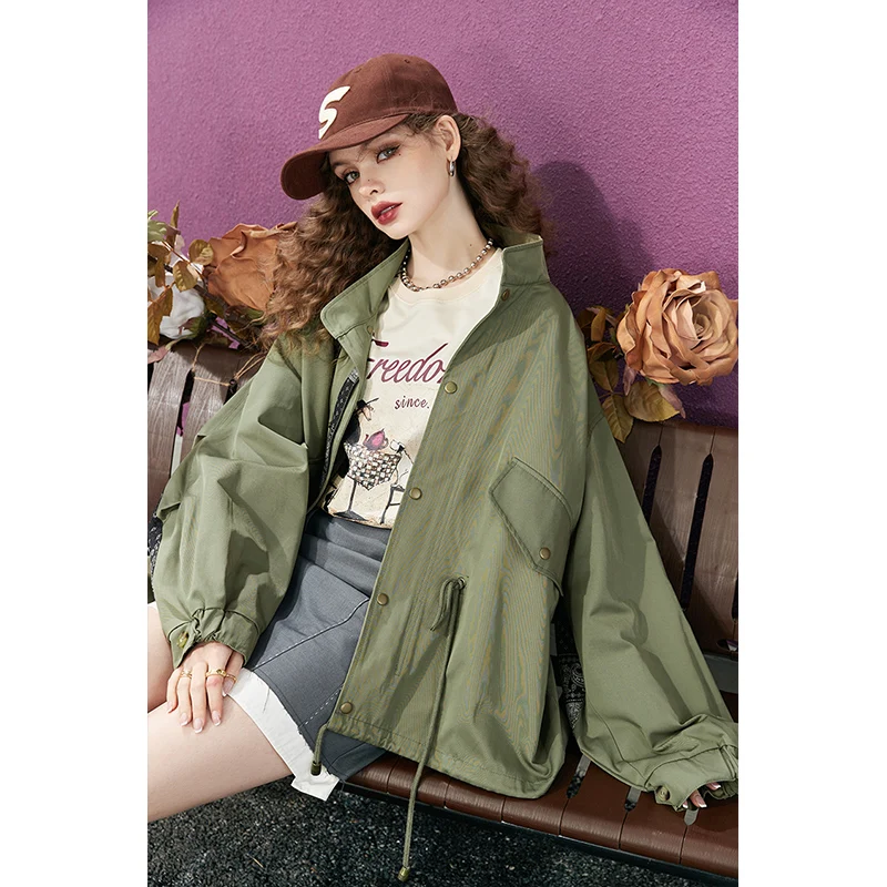 ELFSACK Y2K Casual Loose Paisley Patchwork Strap Short Jacket For Women