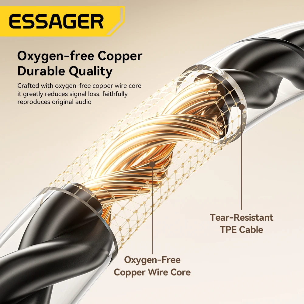 Essager 3,5 мм проводные наушники-вкладыши HiFi динамические мониторы для наушников сменные наушники типа C цифровые проводные наушники