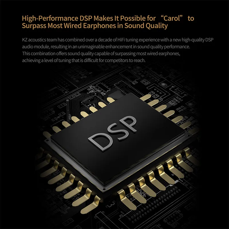 سماعة أذن لاسلكية tws Kz ، 6 ميكروفون إلغاء الضوضاء النشط ، مقاوم للماء ، بلوتوث ، ستيريو